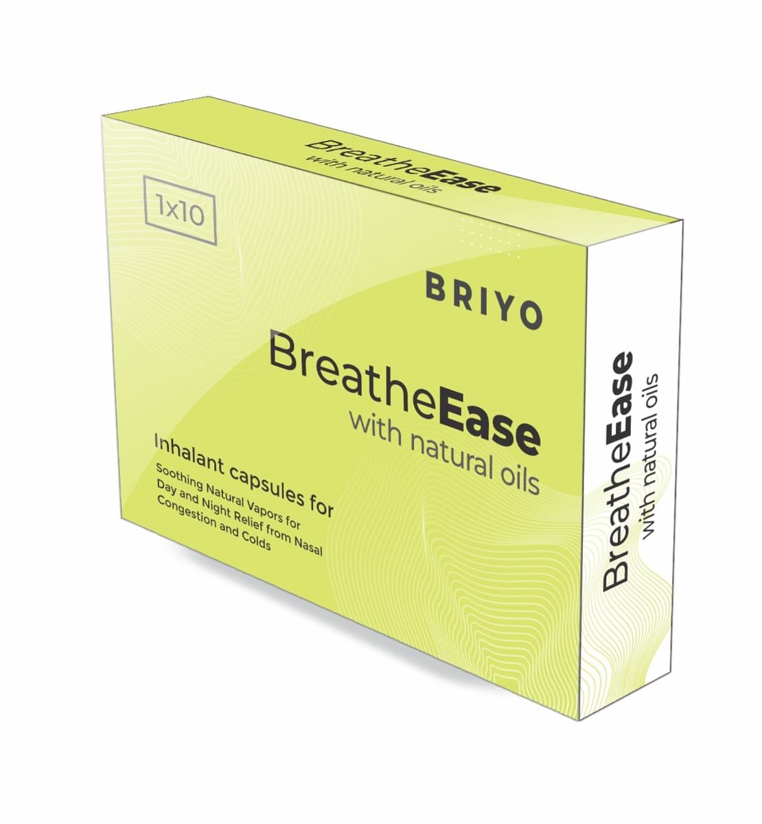 

Briyo BreatheEase - for Experiencing Trouble-Free Breathing During Common Cold - Capsules for Cough & Cold | Fast Relief for Respiratory Congestion...