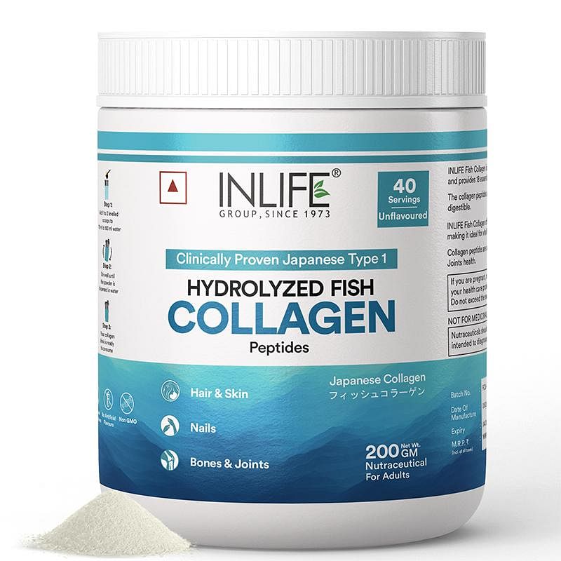 

INLIFE Japanese Marine Fish Collagen | Clinically Proven Ingredient with 90% Protein, Skin & Bone Health for Men Women, Type 1 Hydrolyzed Collagen ...