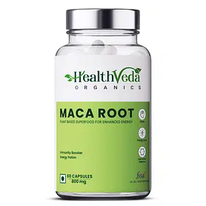 Health Veda Organics Maca Root Capsules for Better Reproductive Health & Enhanced Performance, 60 Veg Capsules