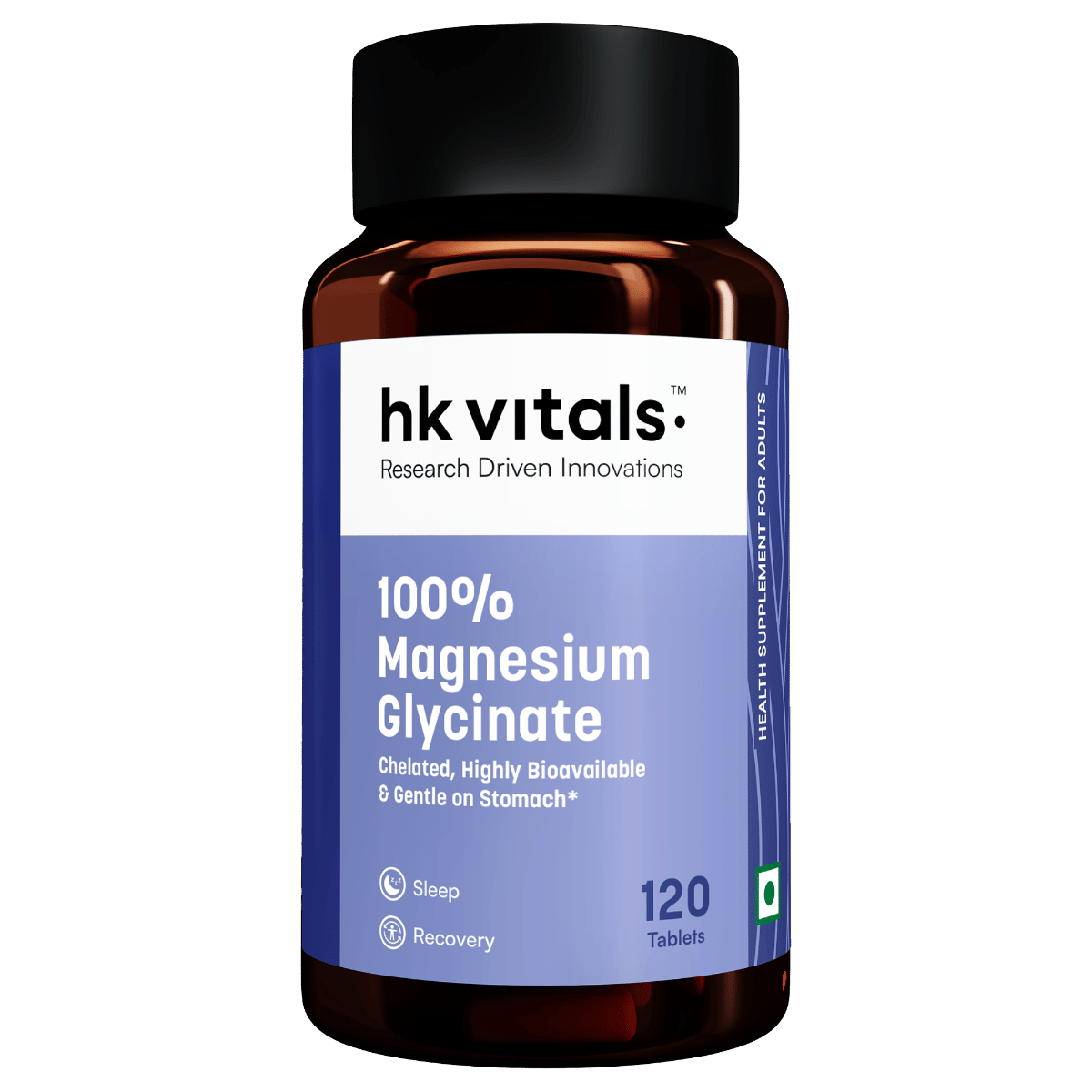 hk vitals Magnesium Glycinate Men (2000mg) 120 Tablets | For Better Sleep Quality & Muscle Recovery