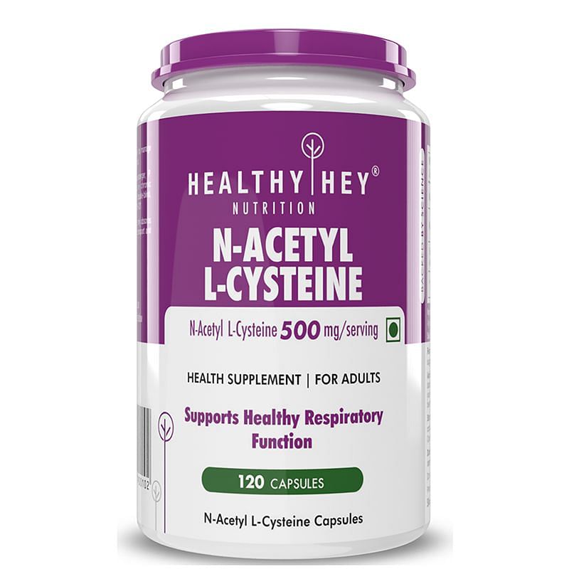 

HealthyHey Nutrition N-Acetyl L-Cysteine (NAC) - Non-GMO - Gluten Free 120 Veg. Capsules