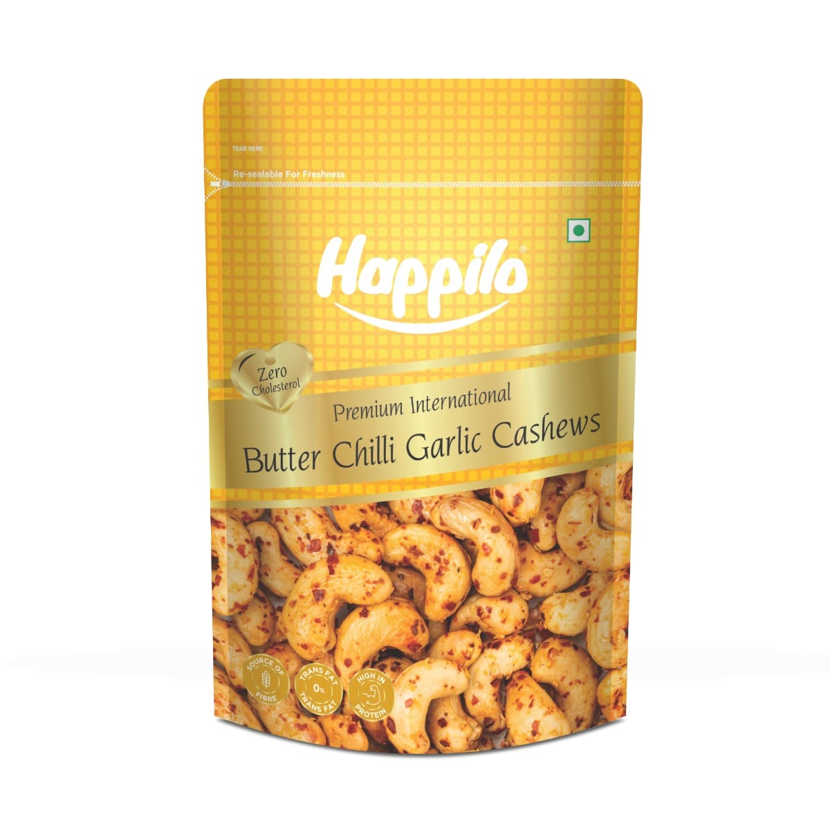 

Happilo Premium International Butter Chilli Garlic Cashew 160g