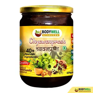 BODYWELL Chyawanprash with 40+ Ayurvedic Herbs, Immunity, Energy, Strength, Stamina, Support for all age groups, 600g