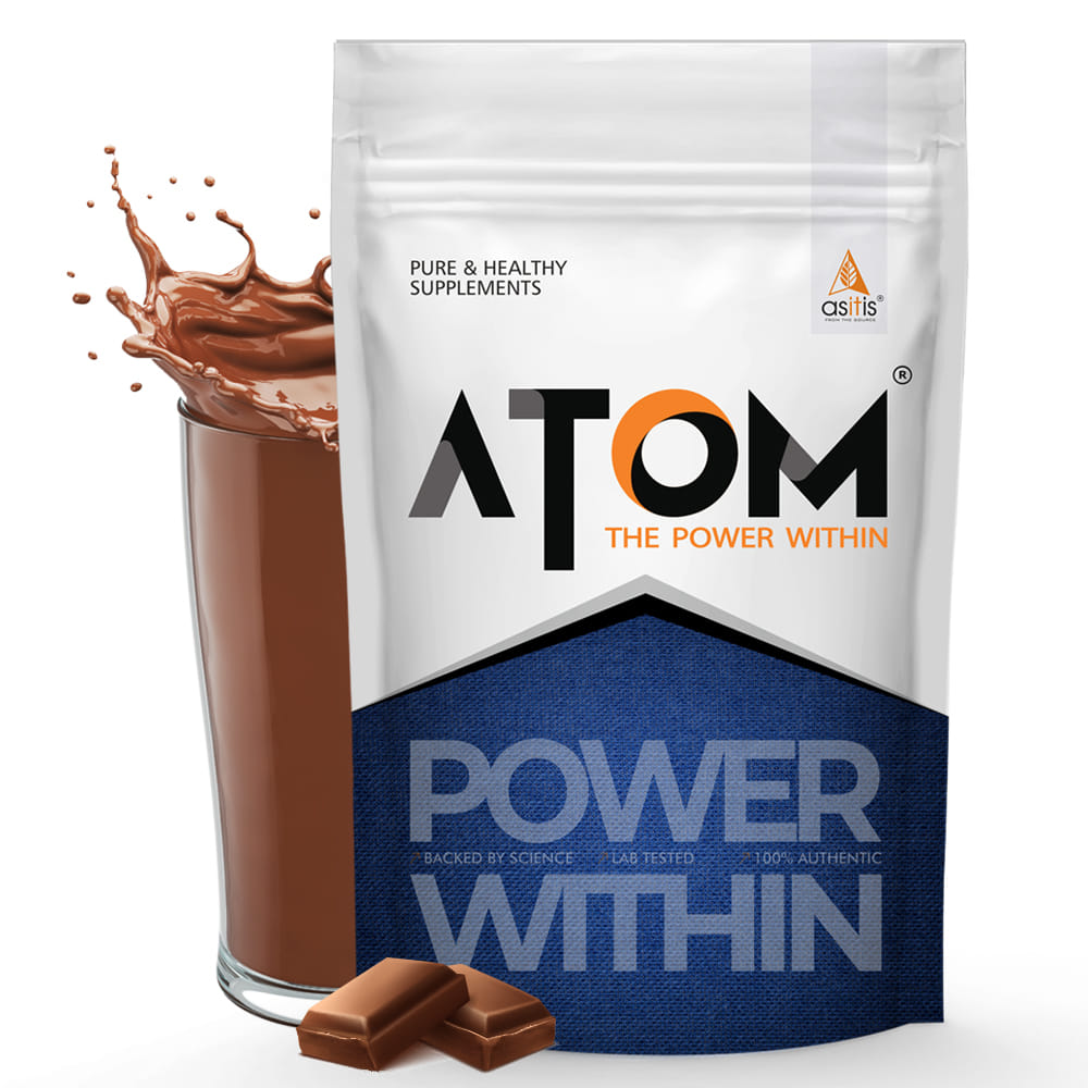 

AS-IT-IS ATOM PWR Whey Protein XL I 24g Protein, 11g EAA, with DigeZyme, Easy Digest, Lean Muscle Gains, Rapid Recovery, 1kg Double Rich Chocolate