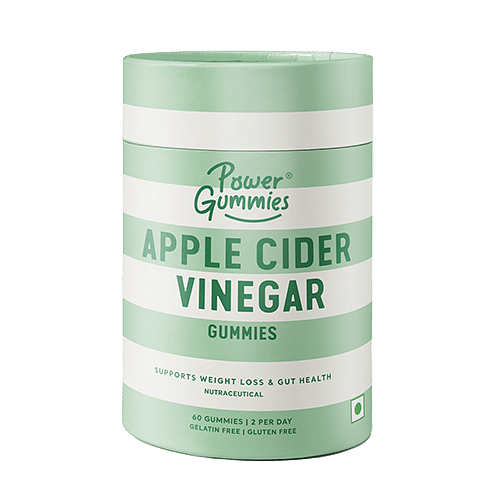 

Power Gummies Apple Cider Vinegar Gummies for Managing Weight with Green Apple Flavour-60 gummies