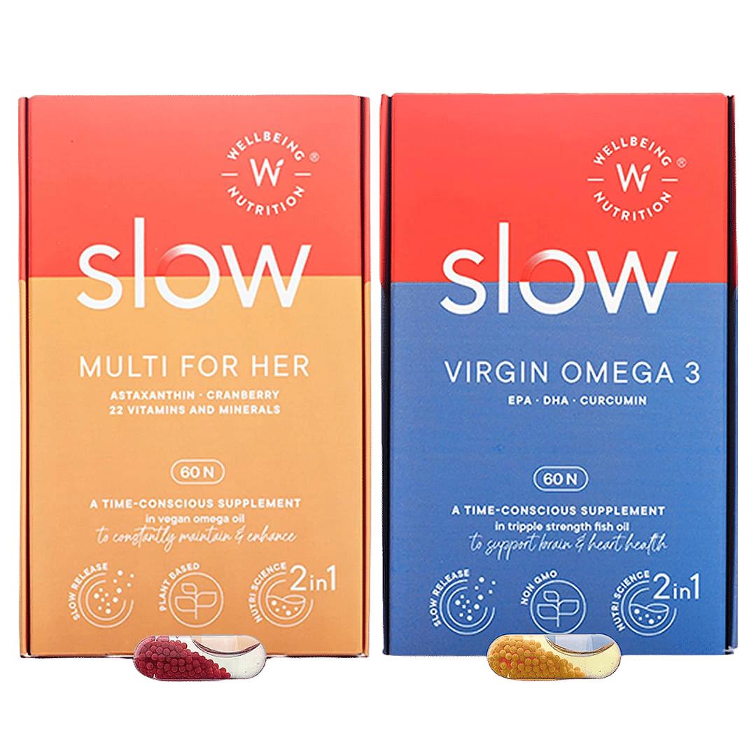 Wellbeing Nutrition Slow | Multivitamin and Fish Oil Combo | Plant ...