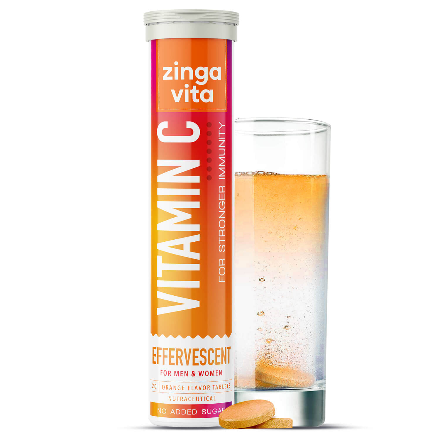 

Zingavita Vitamin C Zinc Effervescent Tablets Natural Amla Extract for Strong Immunity