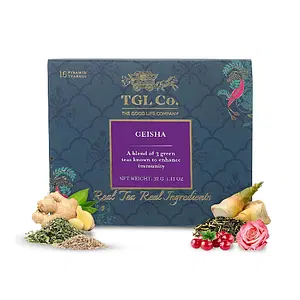 TGL Co. Geisha Green Tea 16 Teabag Box