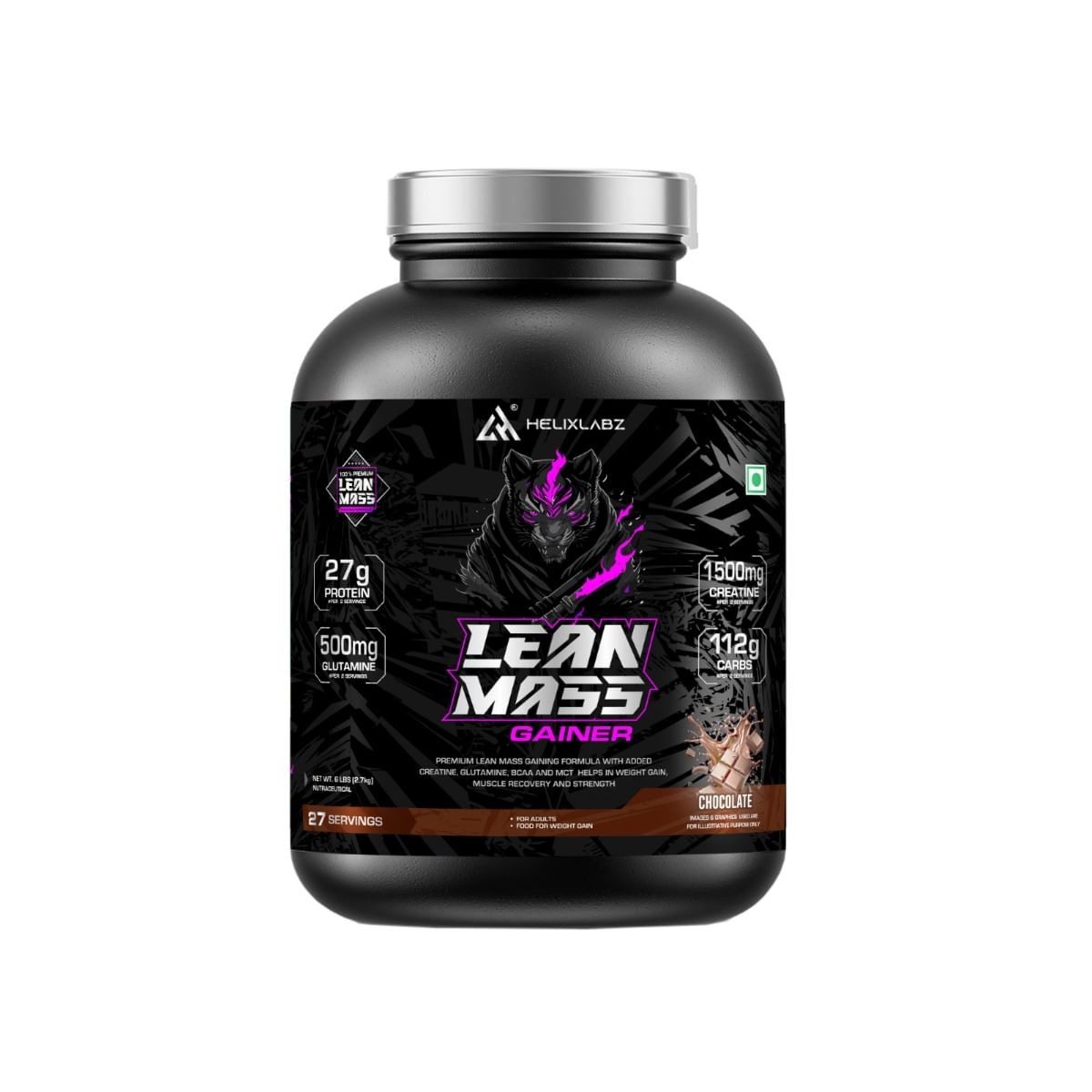 

Helixlabz Lean Mass Gainer with Protein & Carb Blend for Muscle Growth |No bloating No heaviness Easy to Digest | Chocolate | 2.7 Kg