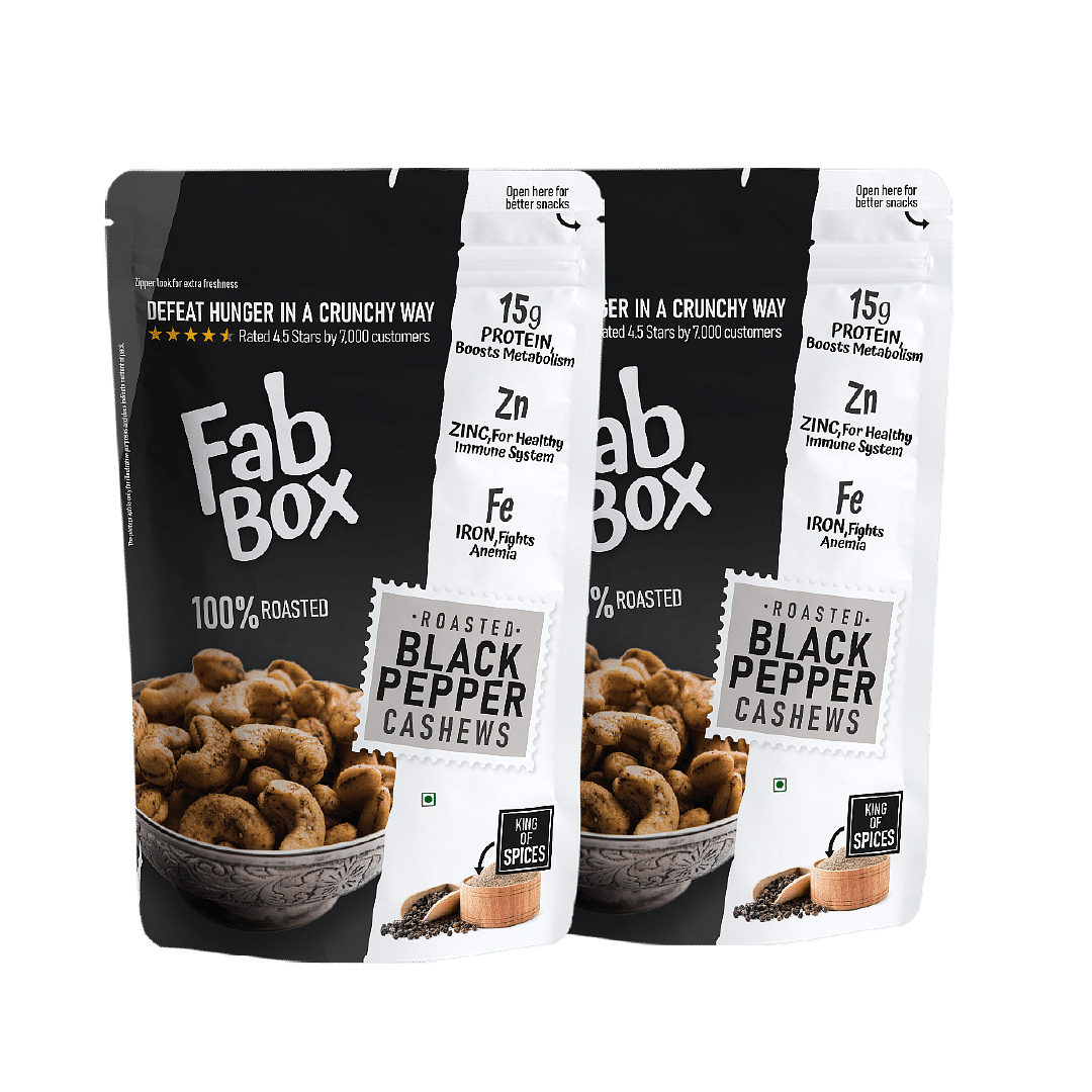 

Fabbox Pepper Cashews 120g | Pack of 2