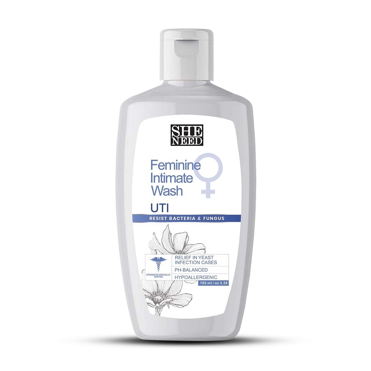 

SheNeed Intimate Wash for UTI relief with Ph-3.5- Reduces Yeast Infection- 100 ML