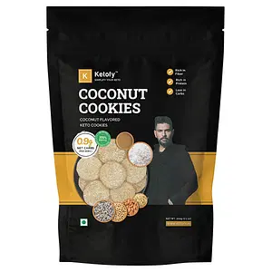 Ketofy - Coconut Cookies (200g) | 0.9g Net Carbs Per Serving | Zero Sugar and Gluten Free 