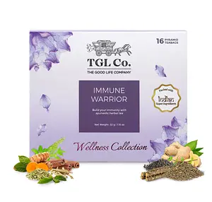 TGL Co. Immune Warrior Immunity Booster Tea Green Tea 16 Tea Bags