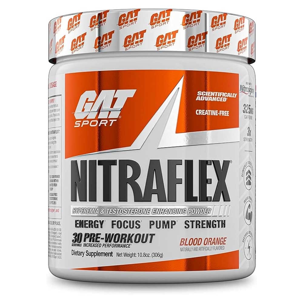 

GAT SPORT Nitraflex Advanced Pre-Workout 30 Servings Blood Orange Flavour 306G.
