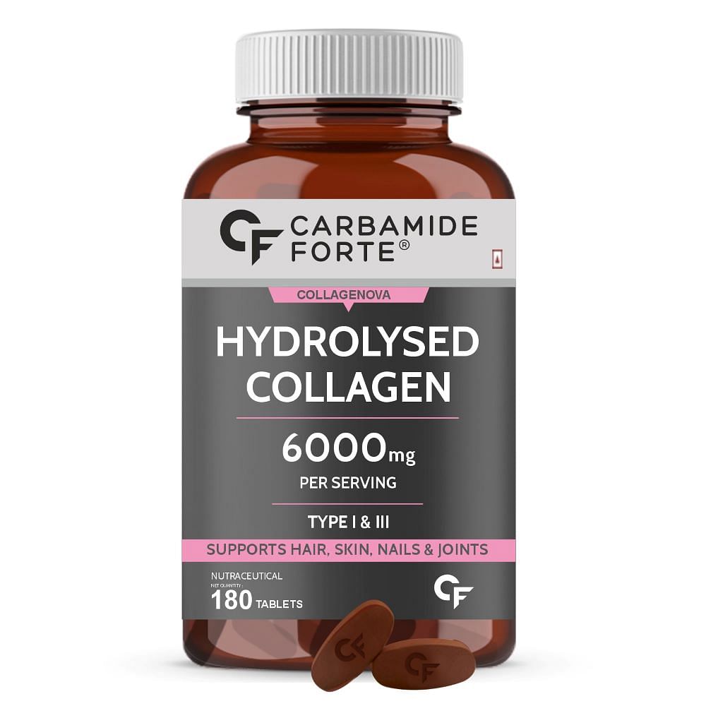 

Carbamide Forte Hydrolyzed Collagen Peptides | 180 Tablets | 1 & 3 Collagen Powder 3000mg | Hair | Skin | Nail