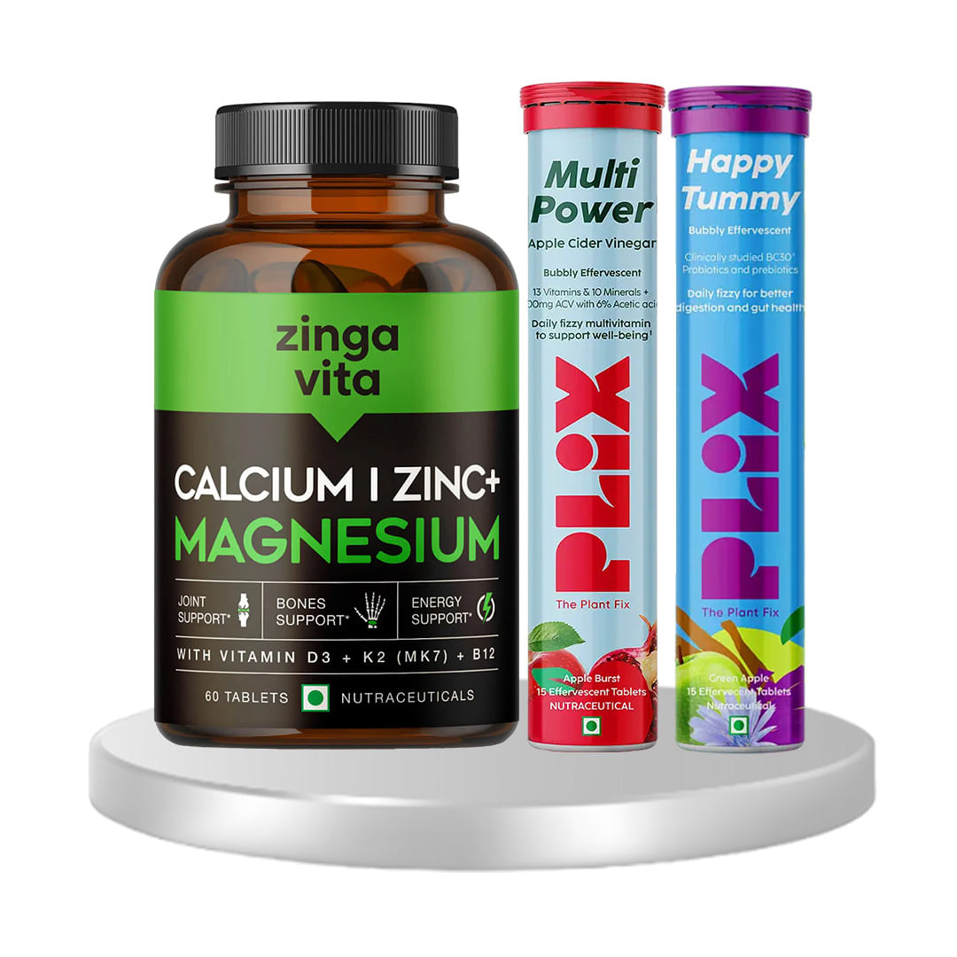 

Recovery Amplifier Pack For Men ( Calcium + Zinc + Magnesium + Vitamin D3, Probiotic & More)