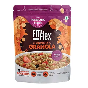Fit And Flex Baked Granola Breakfast Cereal - Mixed Fruit - 450g