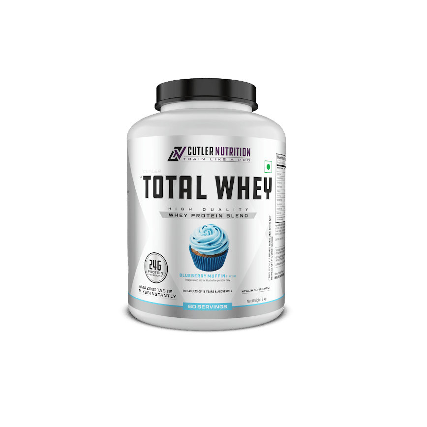 

Cutler Nutrition Total Whey-Blueberry Muffin-24g Protein, 60 servings- 2kg