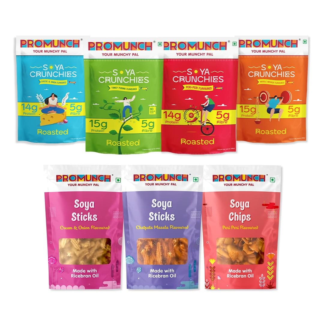 

PROMUNCH Ultimate Munch Protein Snack Combo – 7 Flavor-(30g Each) | Gluten-Free | High-Protein Munch Box for Healthy, On-the-Go Snacking