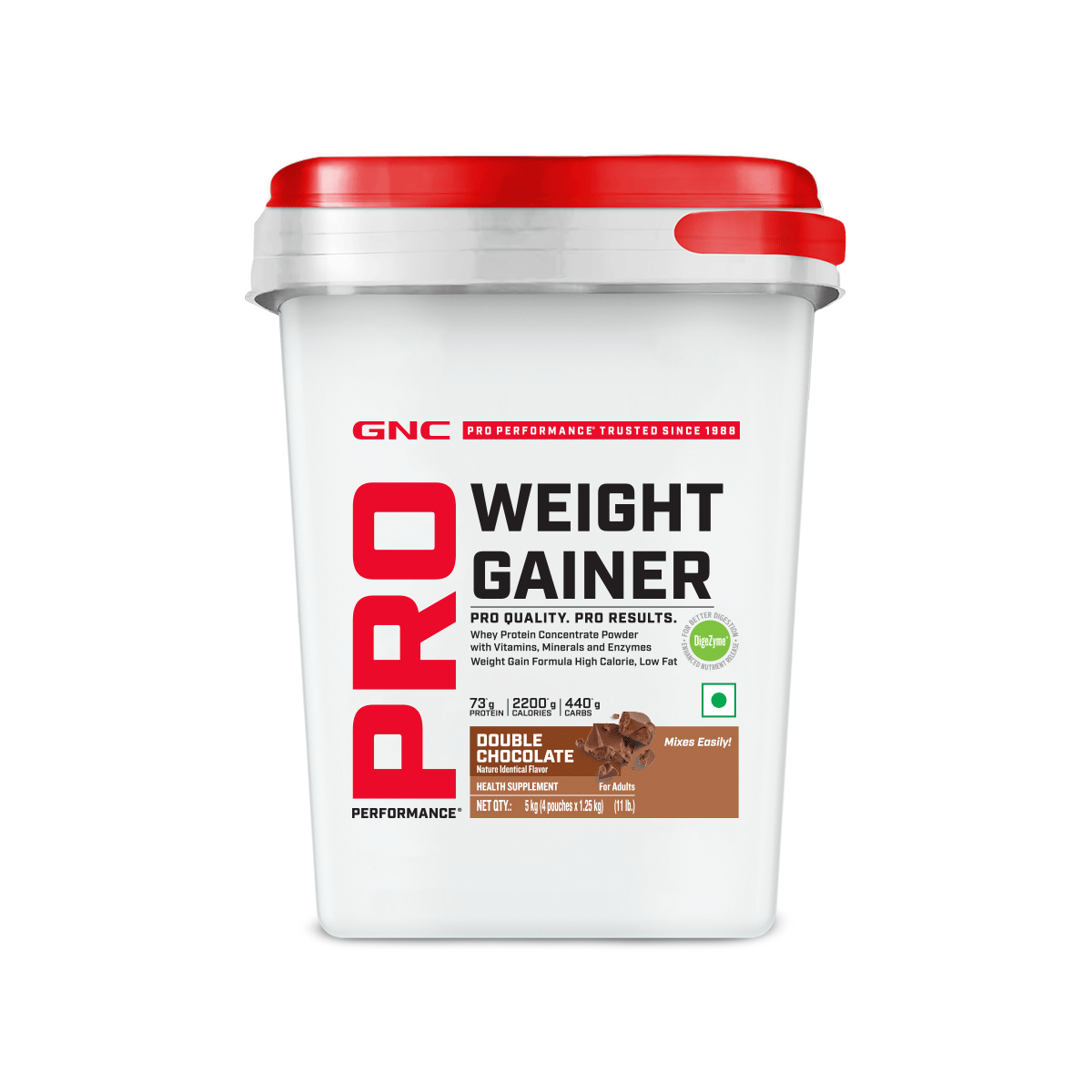 GNC Pro Performance Weight Gainer | Double Chocolate | 5kg | Healthy Gains | Formulated in USA