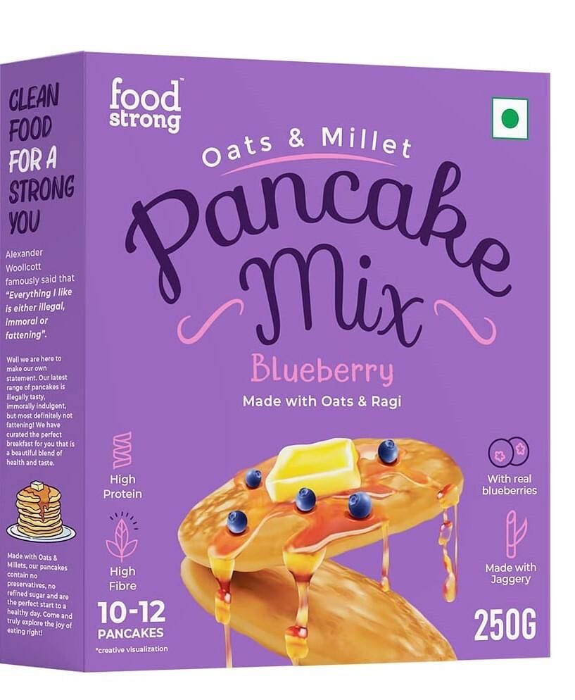 

Foodstrong Oats and Millets Blueberry Pancake Mix |250g