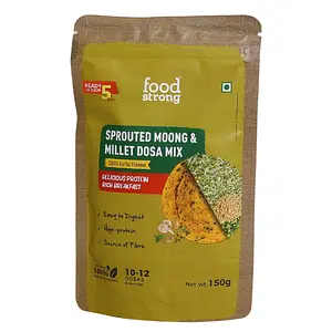 Foodstrong Sprouted Moong Dosa Mix | Chilli Garlic |150g