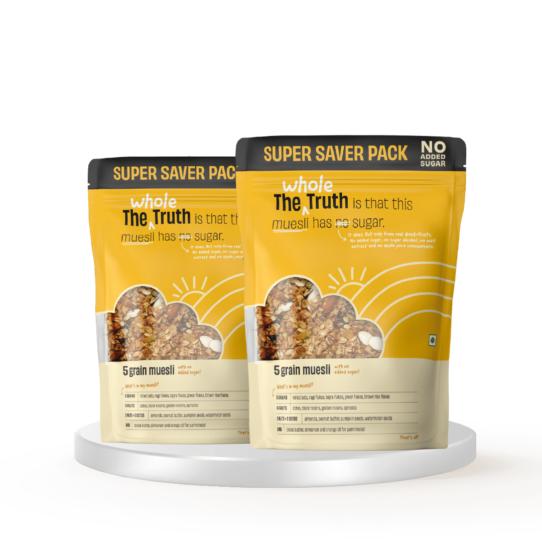 

The Whole Truth - Super Saver Pack | Breakfast Muesli | 5 Grain Muesli | 750 grams | Vegan | Dairy-free | No Artificial Sweeteners | No Added Flavo...