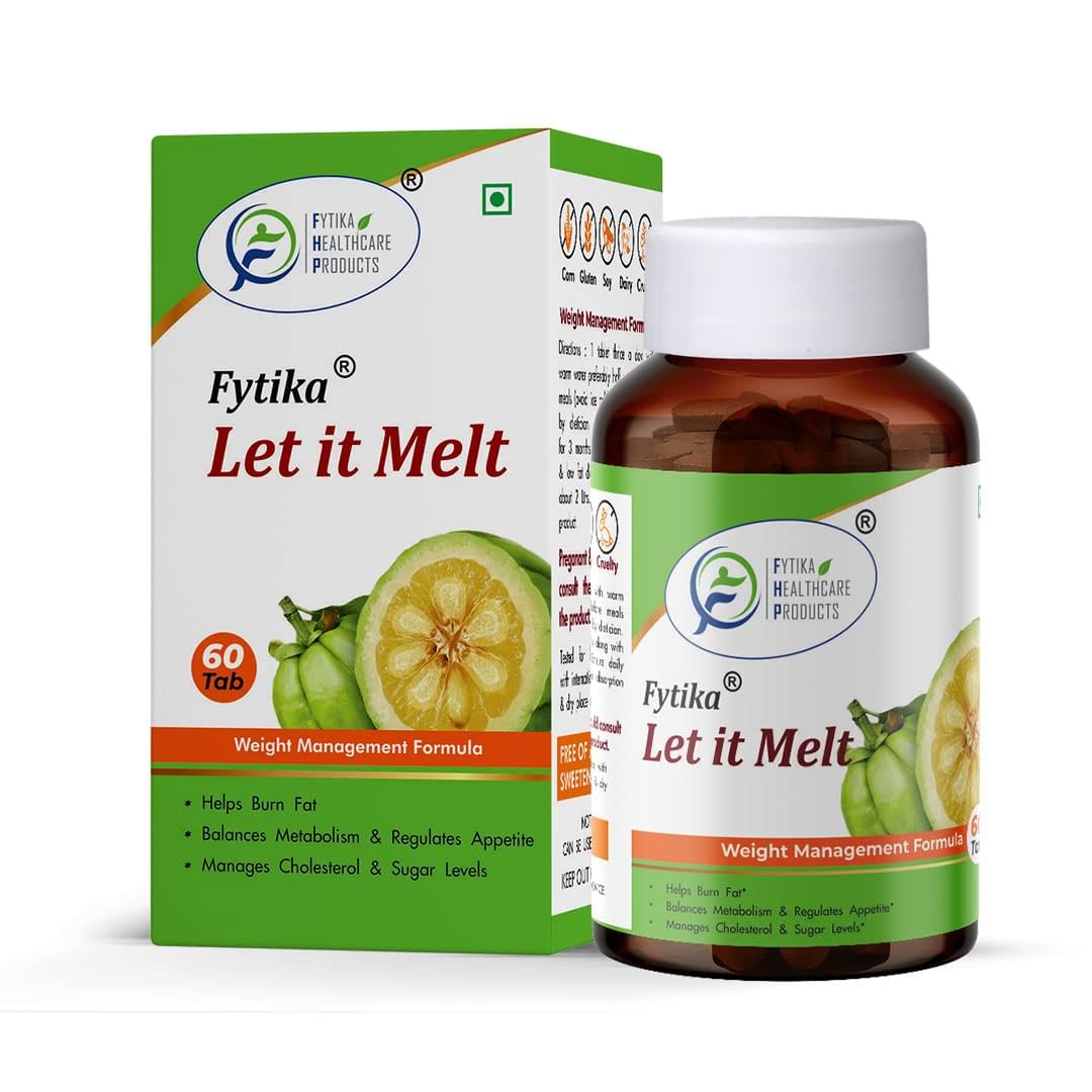

Fytika Let it Melt Weight Management Tablets | Garcinia Cambogia, Green Coffee, Triphala |Formula for Men & Women (60 Tabs)