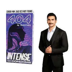 Bold Care 404 Intense Condoms for Men - Ignite Your Passion - 10 Condoms (Pack of 1)