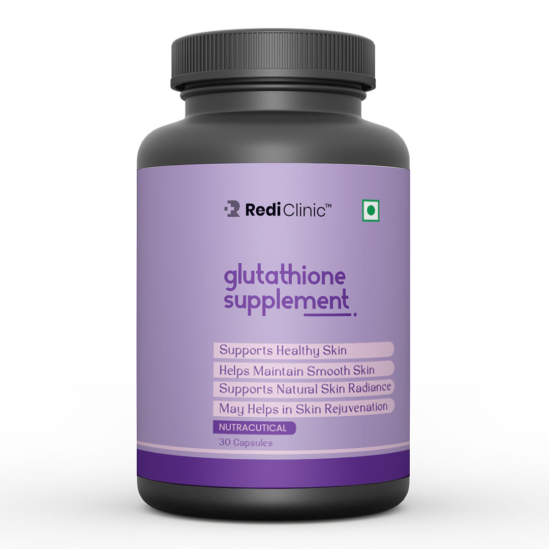 

RediClinic Glutathione Tablets For Skin Whitening | Antioxidants for Clear, Glowing Skin | Skin Glow & Anti-Ageing - 30 Capsules