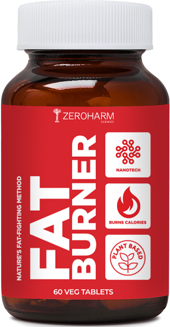 

ZEROHARM Fat Burner tablets | Metabolism booster & weight loss supplement | Arms, thighs, hips, chin & belly fat burner for Men & Women | Reduces c...