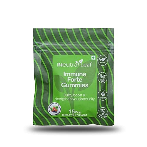 

NeutraLeaf Immune Forte Gummies for Boosting Strength and Immunity -Vitamin B6,B12,C,D3 15g