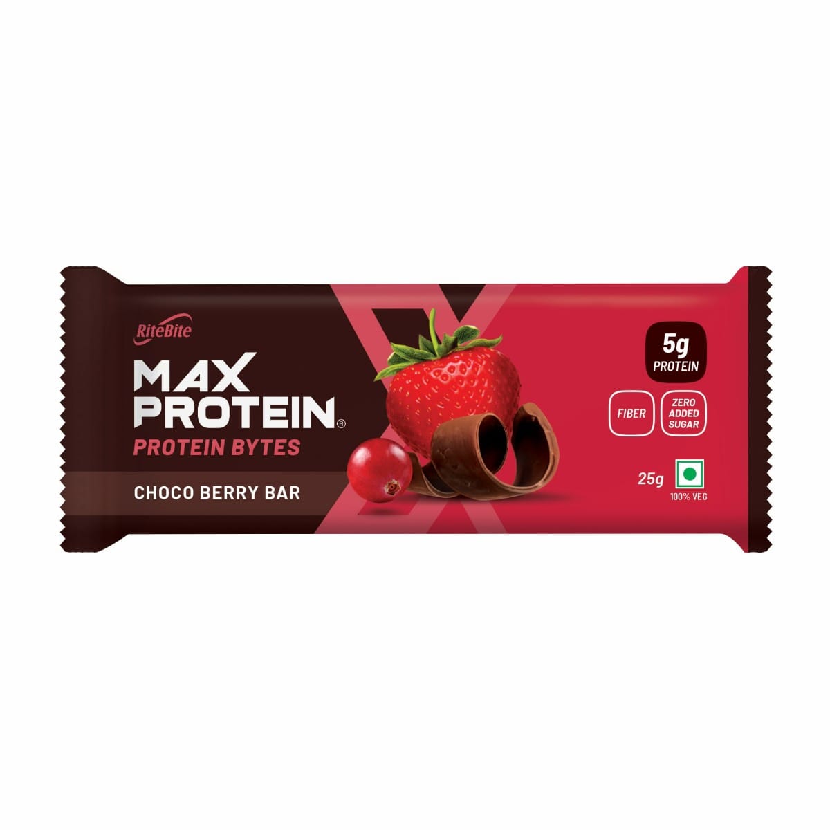 

RiteBite Freebie Max Protein Daily Choco Berry 10g Protein Bar, 50g