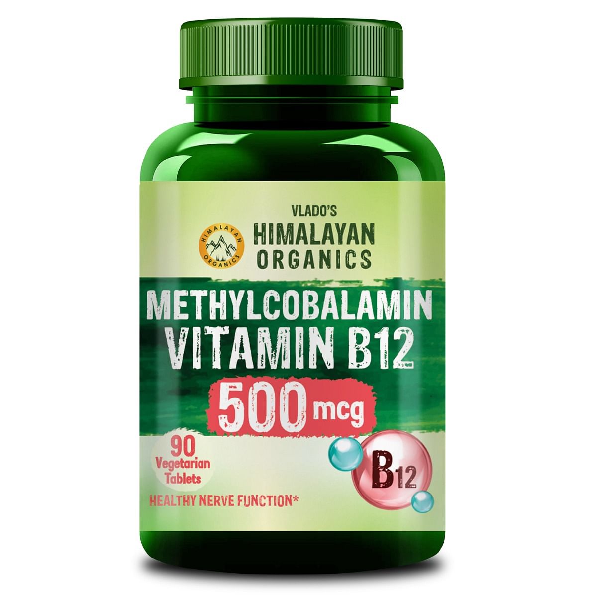 

Vlado's Himalayan Organics Vitamin B12 Supplements - Methylcobalamin 500mcg I B12 Active form of Methylcobalamin I 100% RDA I For Memory, Brain, He...
