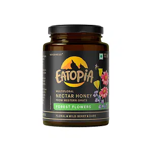 Eatopia Forest Flower Honey 500gm | 100% Pure & Natural Immunity Booster with No Sugar Adulteration | NMR Tested | Nectar Honey from Western Ghats (Multifloral)
