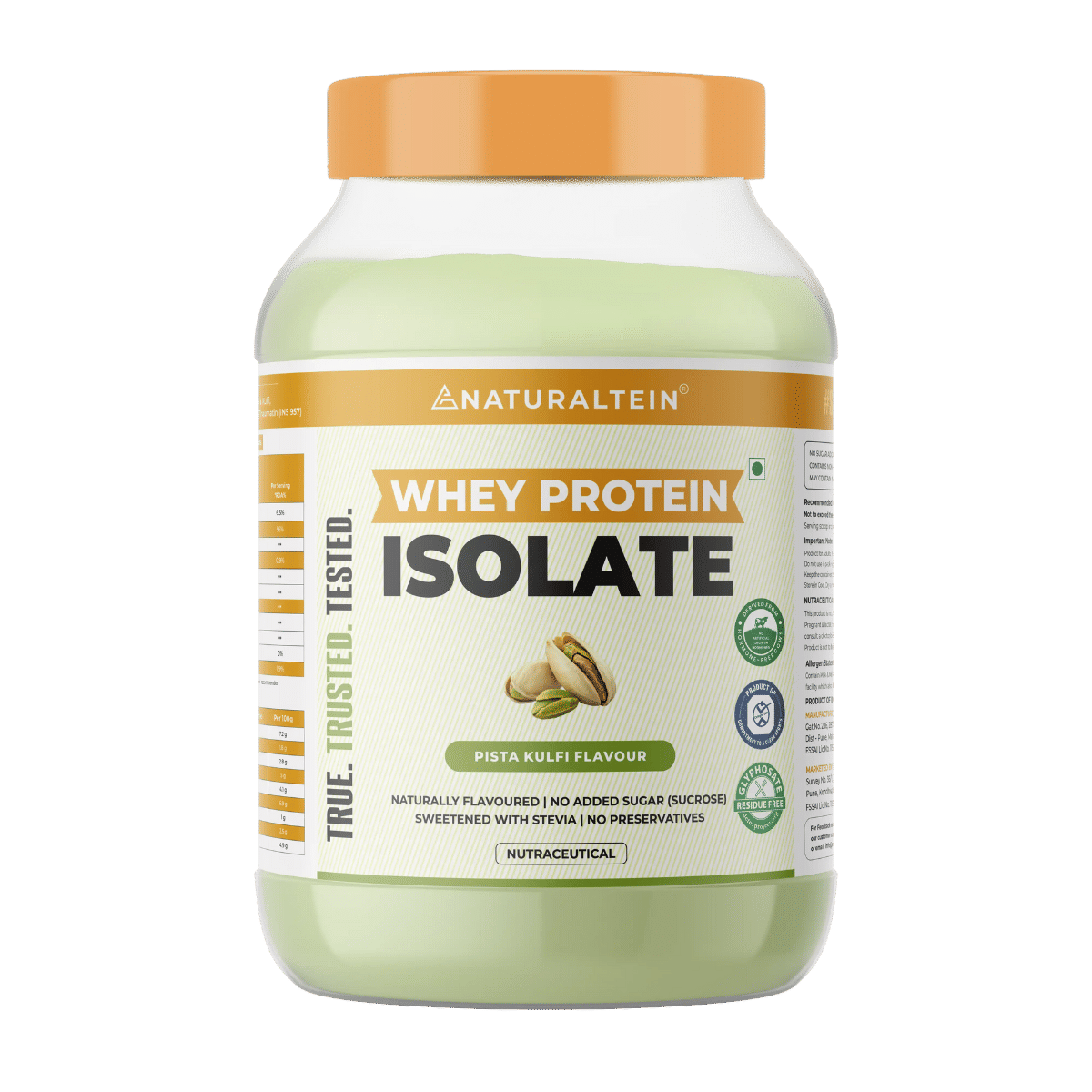 

Naturaltein Whey Protein Isolate Pista Flavour 1 kg