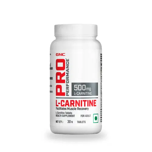 GNC Pro Performance L-Carnitine | Burns Fat For Muscle Growth | Maximises Recovery | Aids in Healthy Weight Loss | Reduces Soreness & Fatigue | Formulated in USA | 500mg Per Serving | 30 Tablets GNC Pro Performance L-Carnitine | Burns Fat For Muscle Growth | Maximises Recovery | Aids in Healthy Weight Loss | Reduces Soreness & Fatigue | Formulated in USA | 500mg Per Serving | 30 Tablets