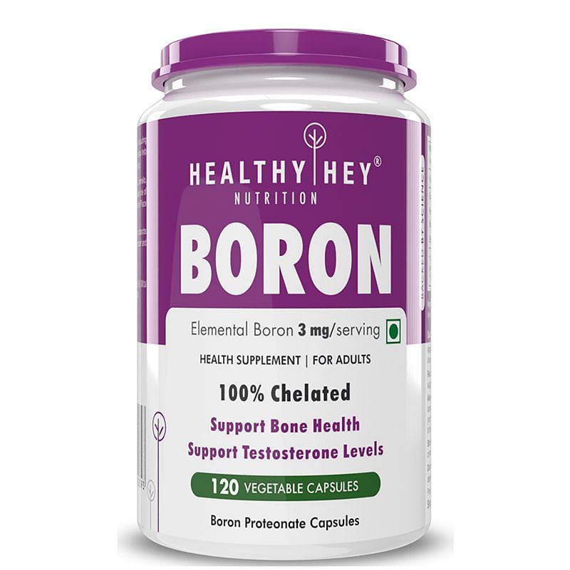 

Healthy Hey Nutrition Gluten-Free, Non-GMO Nutrition Boron 3 mg, Advanced Chelated, 120 Veggie Capsules