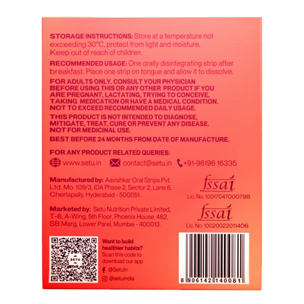 Setu Immunity Boost Strips Promotes Immunity, Energy, Bone Health And