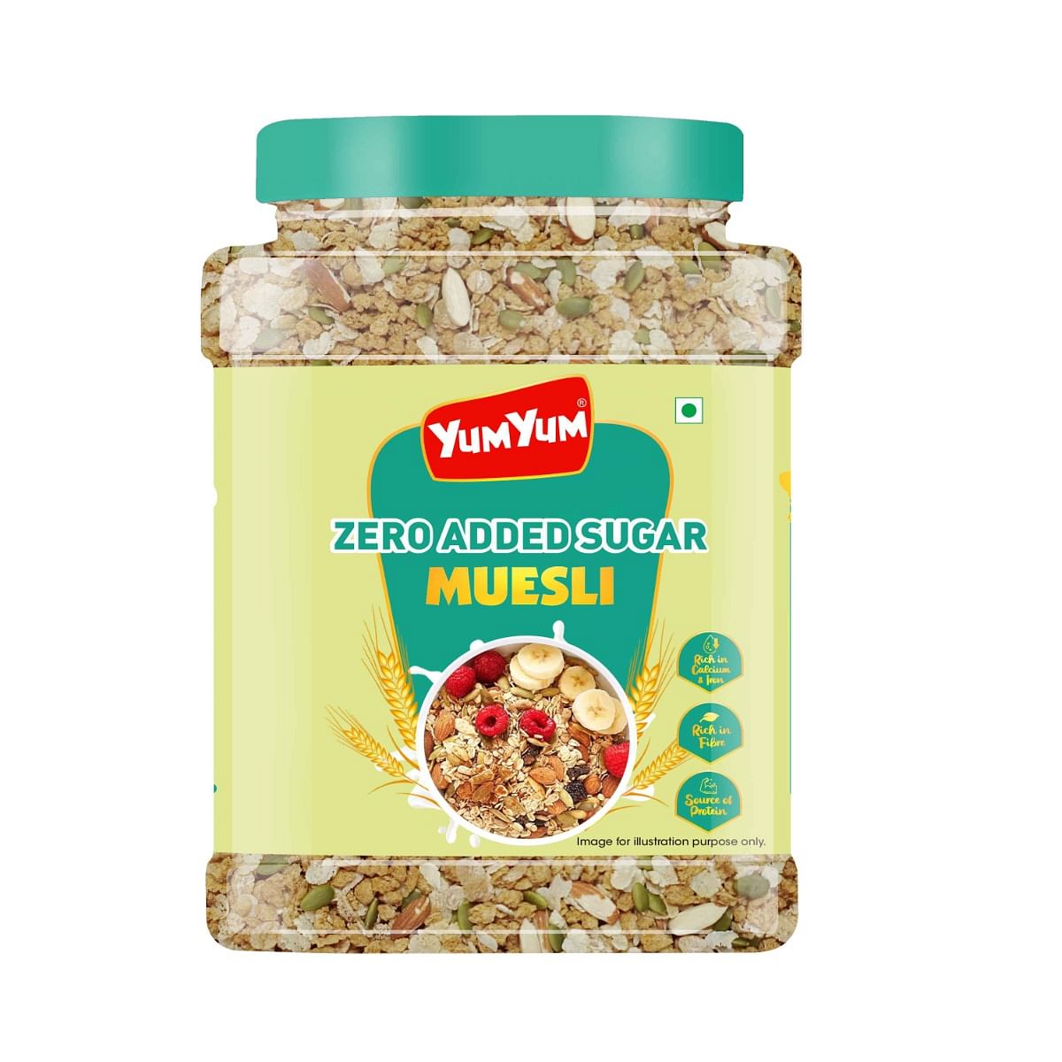 

Yum Yum Zero Added Sugar Muesli 700g | Healthy Breakfast Cereals | No added sugar muesli | Whole Wheat,Sorghum Flakes,Barley Flakes, Almonds Flakes...