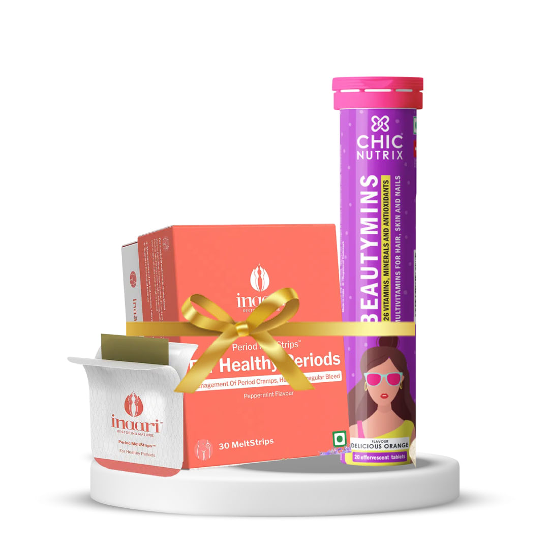 

Period Health and Beauty Support|Inaari Period MeltStrips for Healthy Periods Management of Period Cramps, Supports Hormonal Balance (30 MeltStrips...