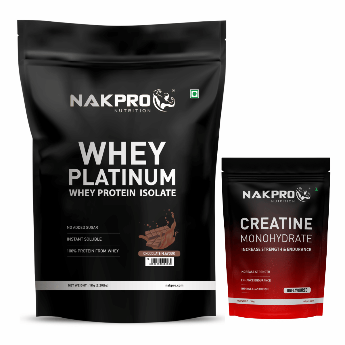

Nakpro Gold 100% Whey Protein Concentrate, 1 Kg Chocolate with 100g Creatine - Unflavored | Easy Mixing, Low Carbs, Easy Digesting Whey Protein Sup...