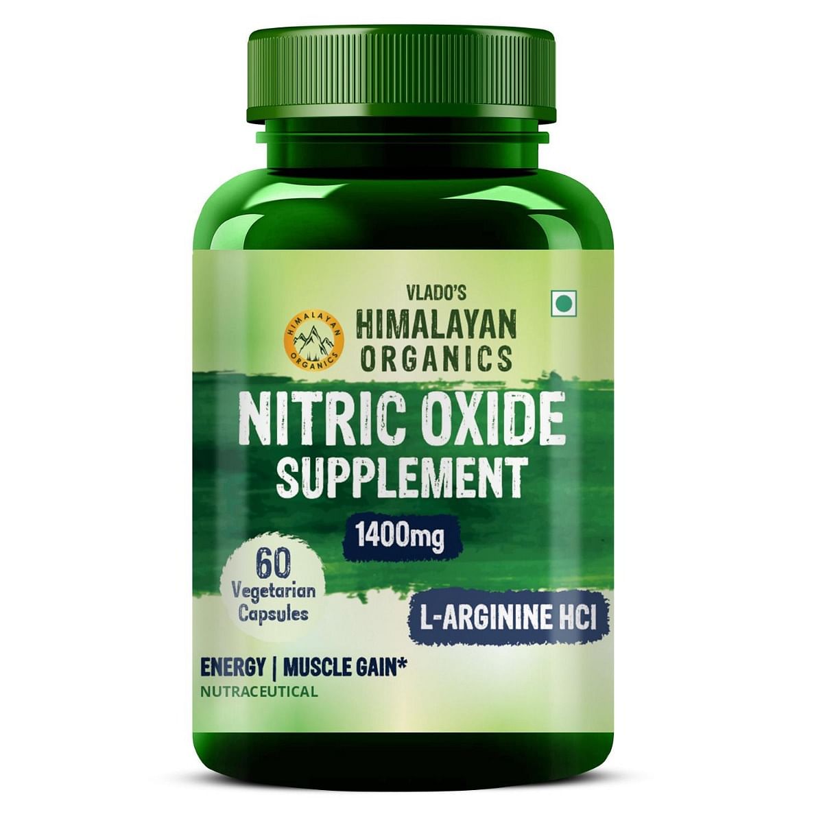 

Vlado's Himalayan Organics Nitric Oxide Supplement with L- Arginine HCL 1400mg/Serve with Caffeine | Muscle Growth, Stamina, Recovery, Energy & Imm...