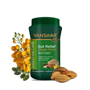 Vansaar Gut Relief | Relieves Constipation & Indigestion |Non Habit Forming 100% Safe Ayurvedic Laxative Powder to Cure Digestive ProblemsÂ  - 200g