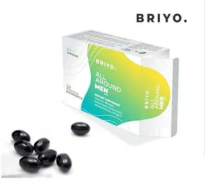 Briyo All Around Multivitamin For Men - 37 Plus essential nutrients (vitamins, minerals, natural extract, amino acid) capsule - 30 capsule per box