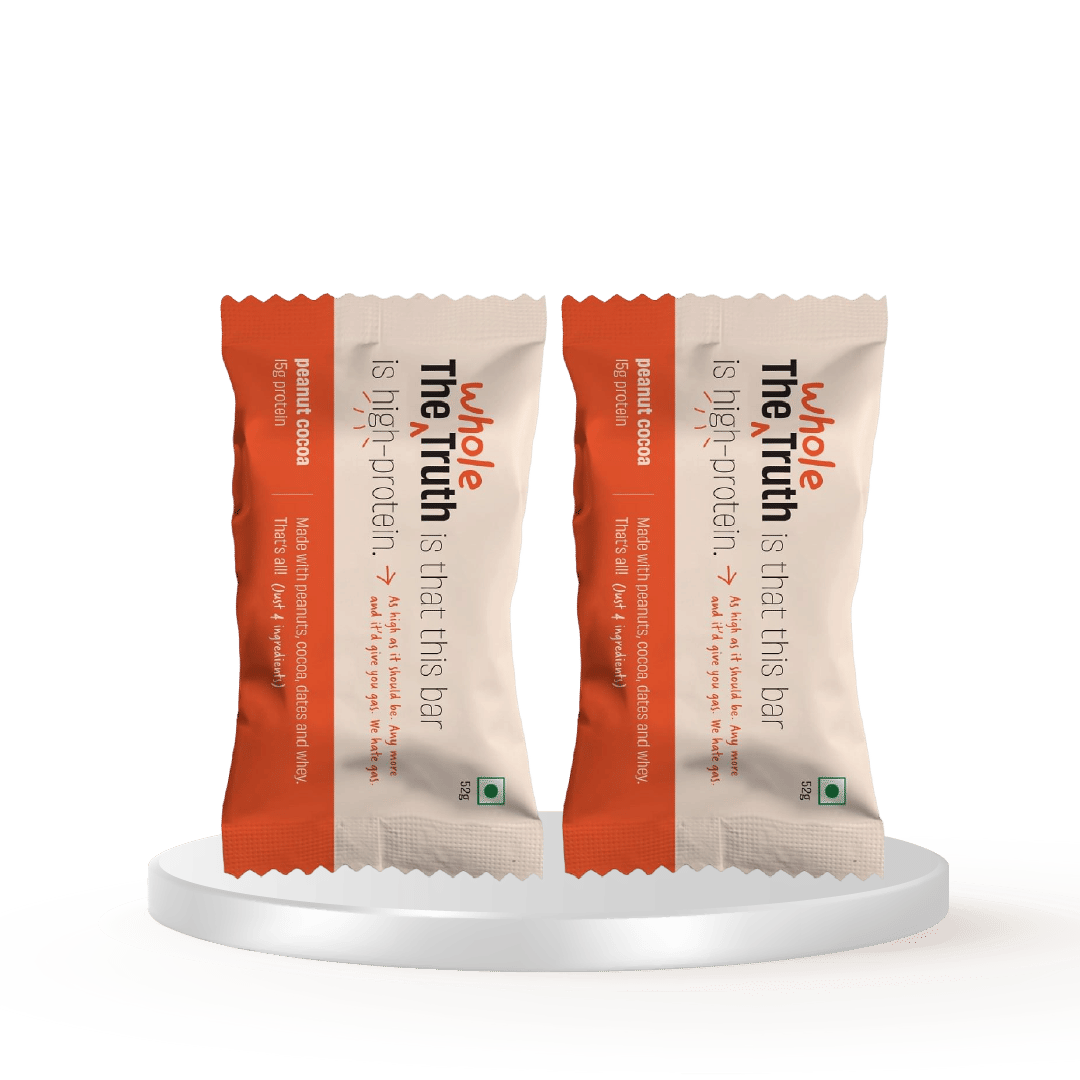 

The Whole Truth - Protein Bars | Peanut Cocoa | Pack of 6 x 52g each | No Added Sugar | No Preservatives | No Artificial Sweeteners | No Gluten or ...