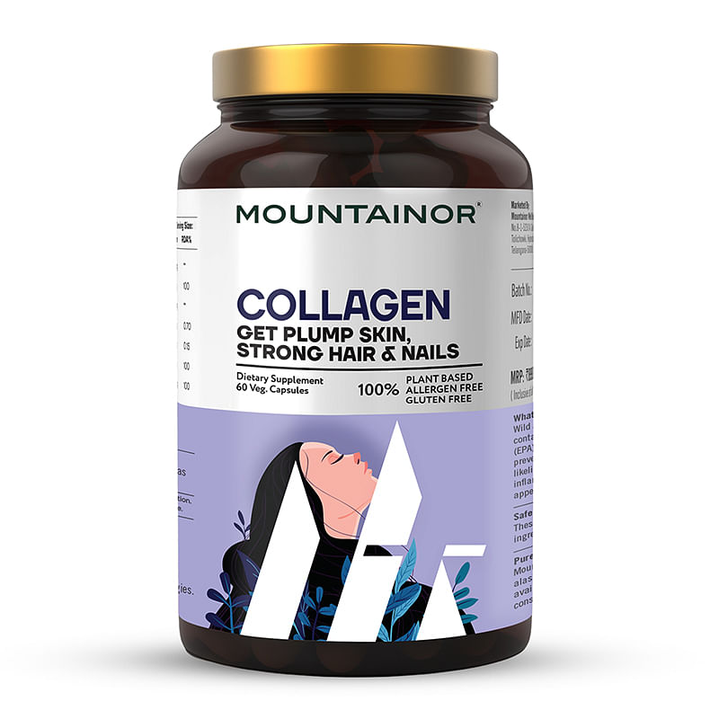 

MOUNTAINOR Plant-Based Collagen Builder Capsules For Women & Men (60 veg caps) Safe & Gluten Free