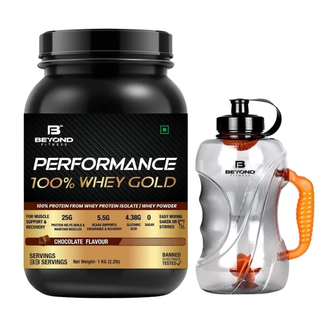 

Beyond Fitness Performance 100% Whey Gold- Post Workout Protein Concentrate, Zero Artificial Flavors & Sweeteners, Gluten Free, 25g Protein, 5.5g B...