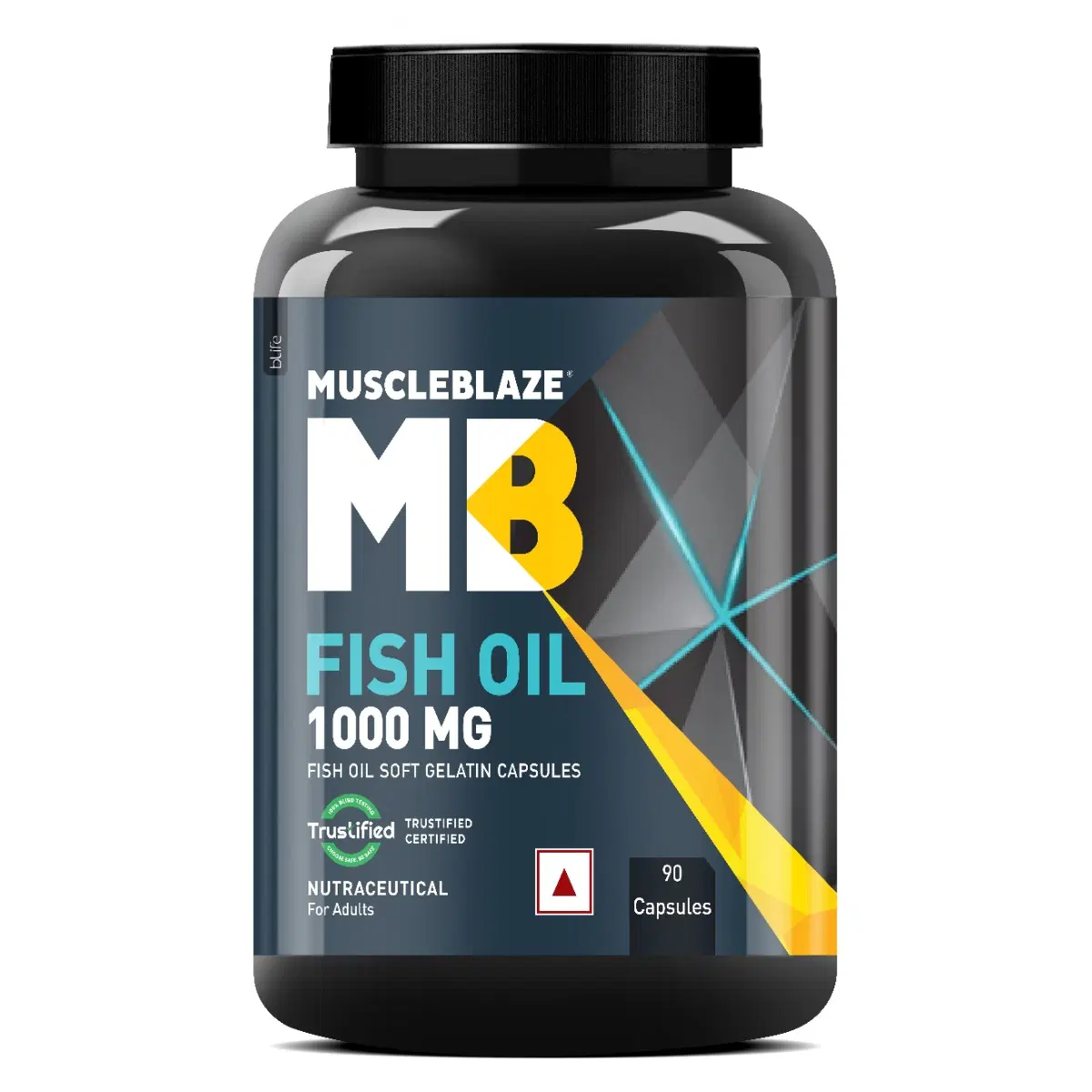 MuscleBlaze MB Fish Oil 1000 mg | 90 Capsules | Muscle | Brain | Heart
