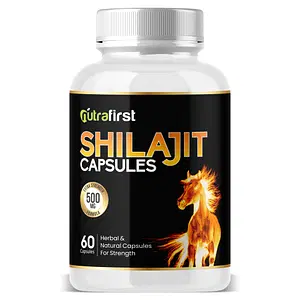 NutraFirst Shilajit Capsule, to boost Testosterone Levels, Vigour and Stamina for Men, Vegeterian Capsule, 1B (1 x 60 Capsules)